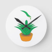 Aloe Vera ラウンド壁時計 (正面)