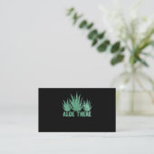 Aloe Vera Pun Plants Women Men Succulents 名刺 (スタンド正面)