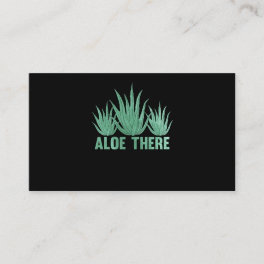 Aloe Vera Pun Plants Women Men Succulents 名刺 (正面)