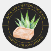Aloe Vera Soap label ラウンドシール (正面)