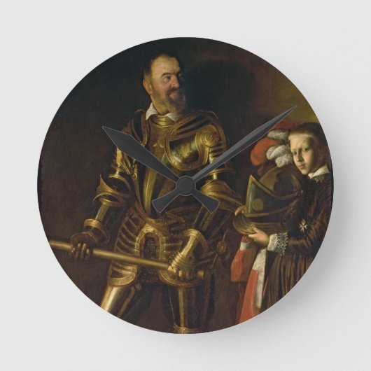 Alof de WignacourtのThのグランドマスターのポートレート ラウンド壁時計 (正面)
