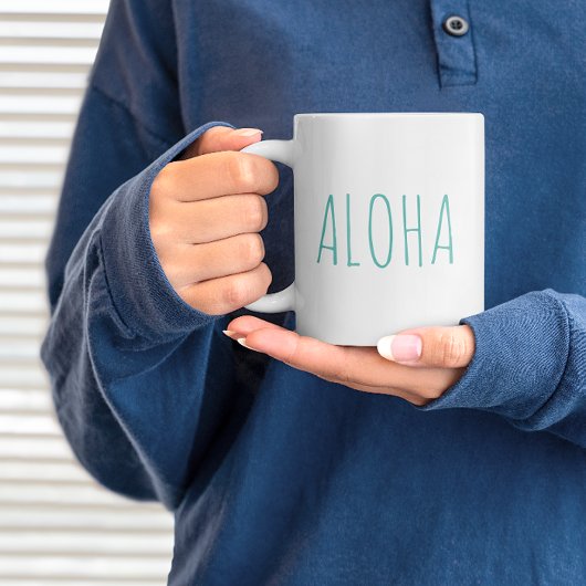"ALOHA"ファームハウスモダンコーストスタイル コーヒーマグカップ
