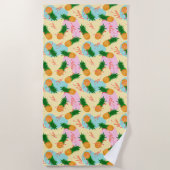 Aloha ananas cocktail ビーチタオル (正面)