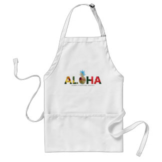 Aloha and pineapple Hibiscus pictures スタンダードエプロン