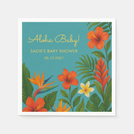 Aloha Baby! Chic Tropical Baby Shower スタンダードカクテルナプキン