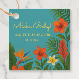 Aloha Baby! Chic Tropical Baby Shower フェイバータグ