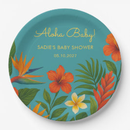 Aloha Baby! Chic Tropical Baby Shower ペーパープレート