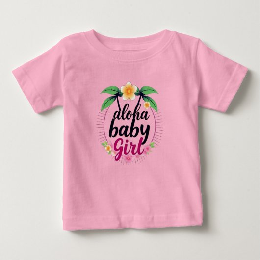 Aloha Baby Girl New Parents ベビーTシャツ (正面)