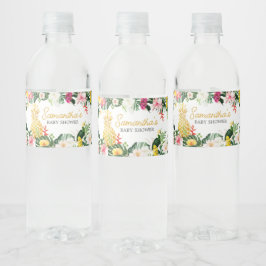 Aloha Baby Pineapple Baby Shower ペットボトルラベル