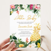 Aloha Baby Pineapple Baby Shower 招待状