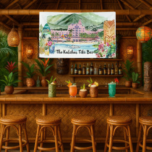 Aloha Beach オーダーメイドTikiバー・ルアウパーティー 横断幕