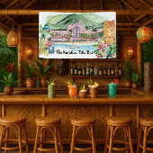 Aloha Beach | Personalized Tiki Bar Luau Party 横断幕