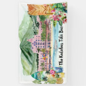 Aloha Beach | Personalized Tiki Bar Luau Party  横断幕 (縦)