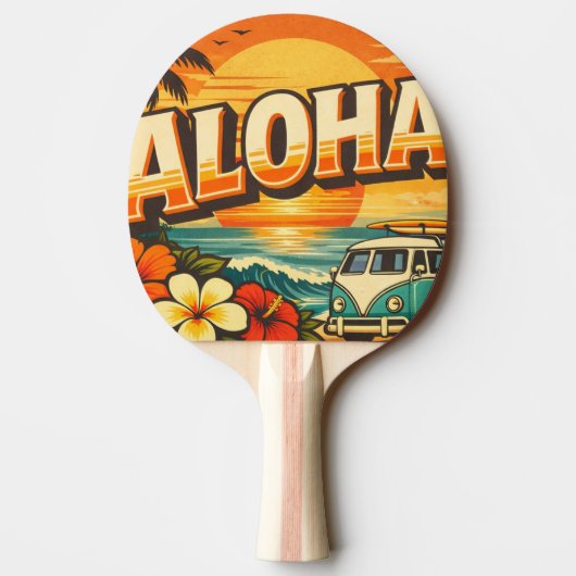 Aloha Beach Sunset Island 卓球ラケット (裏面)