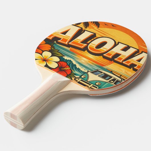 Aloha Beach Sunset Island 卓球ラケット (正面アングル)