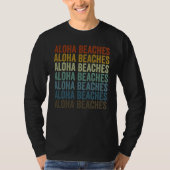 Aloha Beaches Aloha Hawaiian Hawaii Palm Tree Tシャツ (正面)