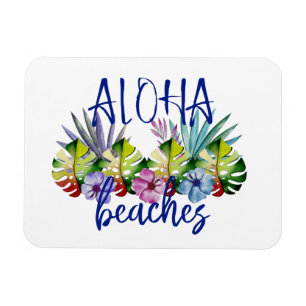 Aloha Beaches Funny Cruise Door marker Hawaiian マグネット