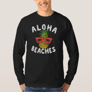 Aloha Beaches   Hawaiian Pineapple Hawaii Tシャツ