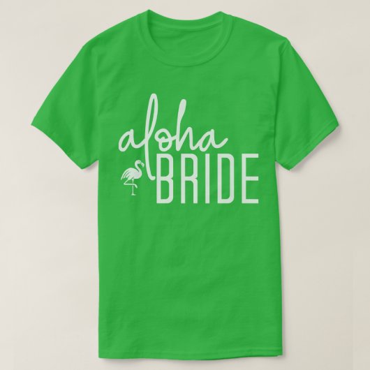 Aloha Bride Cute Beach Bridal Bachelorette Party M Tシャツ (デザイン正面)