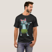 Aloha Cat Hawaiian Dance Mele Kalikimaka Hula Kitt Tシャツ (正面フル)