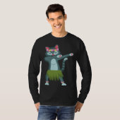 Aloha Cat Hawaiian Dance Mele Kalikimaka Hula Kitt Tシャツ (正面フル)