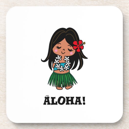 ALOHA*CHAN Hard plastic coaster コースター (正面)
