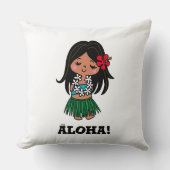 ALOHA*CHAN Throw Pillow クッション (正面)