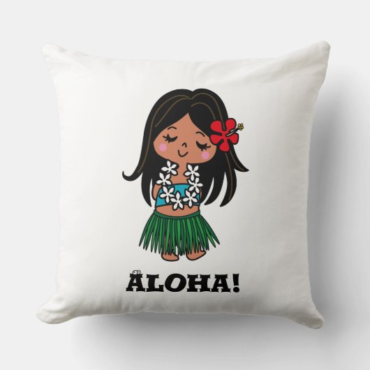 ALOHA*CHAN Throw Pillow クッション (正面)