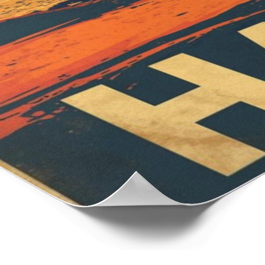 Aloha Coast – Retro Hawaii Travel  ポスター (角)