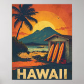 Aloha Coast – Retro Hawaii Travel  ポスター (正面)