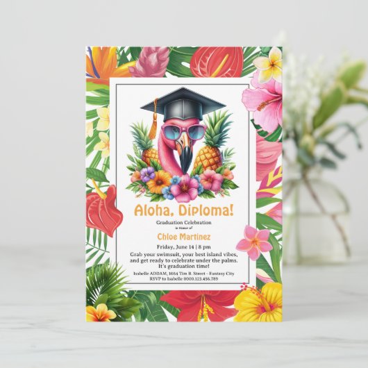 Aloha Diploma! Tropical Graduation Pool Party  招待状 (スタンド正面)