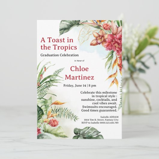 Aloha Diploma! Tropical Graduation Pool Party  招待状 (スタンド正面)