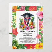 Aloha Diploma! Tropical Graduation Pool Party  招待状 (正面/裏面)