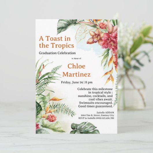 Aloha Diploma! Tropical Graduation Pool Party 招待状 (スタンド正面)