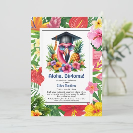 Aloha Diploma! Tropical Graduation Pool Party  招待状 (スタンド正面)
