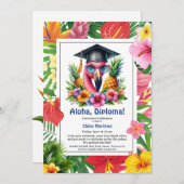 Aloha Diploma! Tropical Graduation Pool Party  招待状 (正面/裏面)