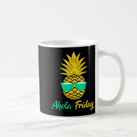Aloha Friday Pineapple Summer Fruit Pineapple コーヒーマグカップ (右)