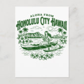 Aloha From Honolulu City Hawaii ポストカード (正面)