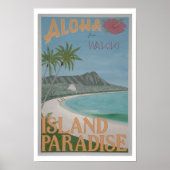 ALOHA from Waikikiプリント(12"x18") ポスター (正面)