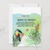 ALOHA HAWAIIパーソナライズされたカードをありがとう サンキューカード (裏面)