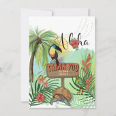 ALOHA HAWAIIパーソナライズされたカードをありがとう サンキューカード (正面)