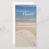Aloha Hawaii住所の変更カスタム写真カード 案内状 (正面/裏面)