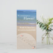 Aloha Hawaii住所の変更カスタム写真カード 案内状 (スタンド正面)