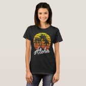 Aloha Hawaii Hawaiian Beach Summer Vacation Sunset Tシャツ (正面フル)