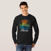 Aloha Hawaii Hawaiian Island Shirt Palm Tree Surfe Tシャツ (正面フル)