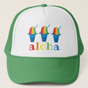 ALOHA Hawaii Hawaiian Rainbow Shave Shaved Ice キャップ