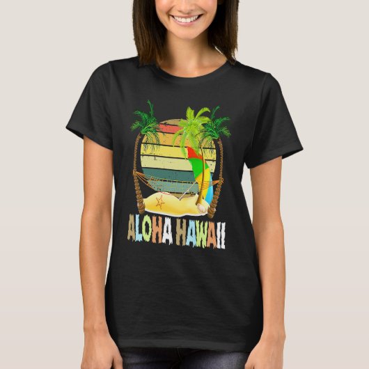 Aloha Hawaii matching Hawaiian outfits for the fam Tシャツ (正面)