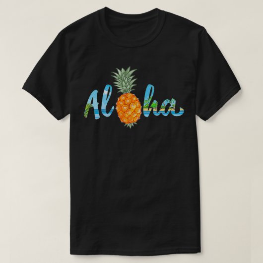 Aloha Hawaii Orchids & Aloha Hawaii Beach Fan  Alo Tシャツ (デザイン正面)