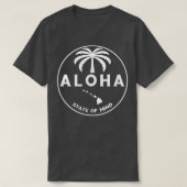 Aloha Hawaii Palm Tree - Feel the Aloha Hawaiian S Tシャツ (デザイン正面)