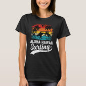 Aloha Hawaii Surfing Summer Vacation Beach Wave Su Tシャツ (正面)